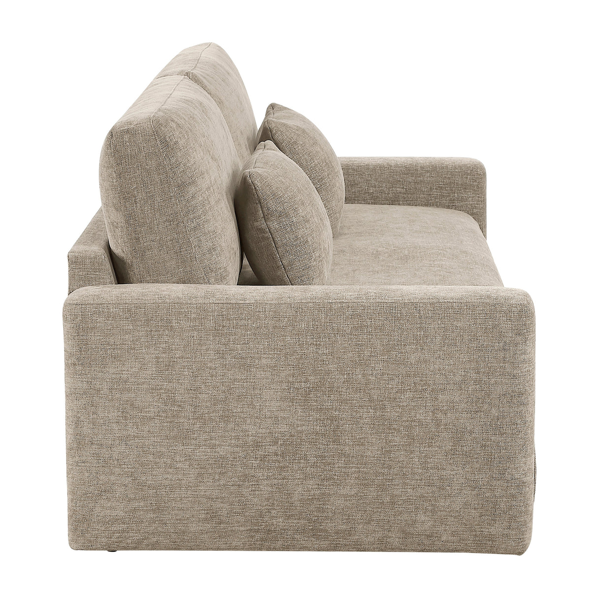 Cumulus Taupe Convertible Queen Sleeper Sofa with Charging Ports by Homelegance at Eve Furniture
