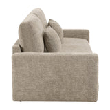Cumulus Taupe Convertible Queen Sleeper Sofa with Charging Ports by Homelegance at Eve Furniture