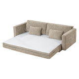 Cumulus Taupe Convertible Queen Sleeper Sofa with Charging Ports by Homelegance at Eve Furniture