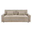 Cumulus Taupe Convertible Queen Sleeper Sofa with Charging Ports by Homelegance at Eve Furniture