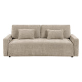 Cumulus Taupe Convertible Queen Sleeper Sofa with Charging Ports by Homelegance at Eve Furniture
