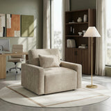 Cumulus Taupe Convertible Sleeper Chair with Charging Ports by Homelegance at Eve Furniture