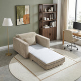 Cumulus Taupe Convertible Sleeper Chair with Charging Ports by Homelegance at Eve Furniture