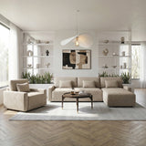 Cumulus Taupe Convertible Sleeper Chair with Charging Ports by Homelegance at Eve Furniture