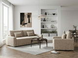 Cumulus Taupe Convertible Sleeper Chair with Charging Ports by Homelegance at Eve Furniture