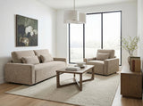 Cumulus Taupe Convertible Sleeper Chair with Charging Ports by Homelegance at Eve Furniture