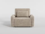 Cumulus Taupe Convertible Sleeper Chair with Charging Ports by Homelegance at Eve Furniture