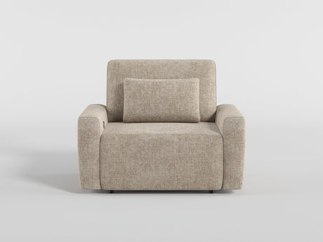 Cumulus Taupe Convertible Sleeper Chair with Charging Ports by Homelegance at Eve Furniture