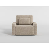 Cumulus Taupe Convertible Sleeper Chair with Charging Ports by Homelegance at Eve Furniture