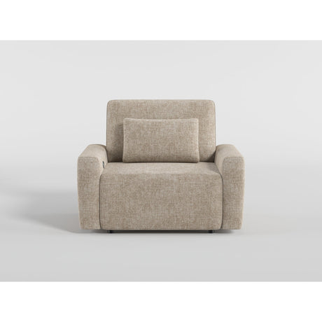 Cumulus Taupe Convertible Sleeper Chair with Charging Ports by Homelegance at Eve Furniture