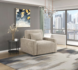 Cumulus Taupe Convertible Sleeper Chair with Charging Ports by Homelegance at Eve Furniture