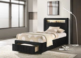 Cupid Black Twin Platform Bed With Storage Drawers by Happy Homes at Eve Furniture
