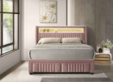Cupid Pink Full Platform Bed With Storage Drawers by Happy Homes at Eve Furniture