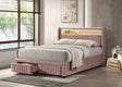 Cupid Pink Full Platform Bed With Storage Drawers by Happy Homes at Eve Furniture