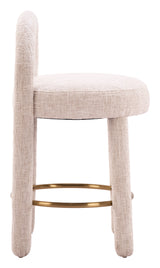 Curco Beige Counter Stool (Set of 2) by Zuomod at Eve Furniture