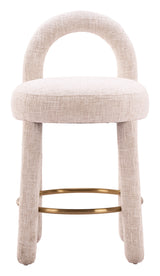 Curco Beige Counter Stool (Set of 2) by Zuomod at Eve Furniture