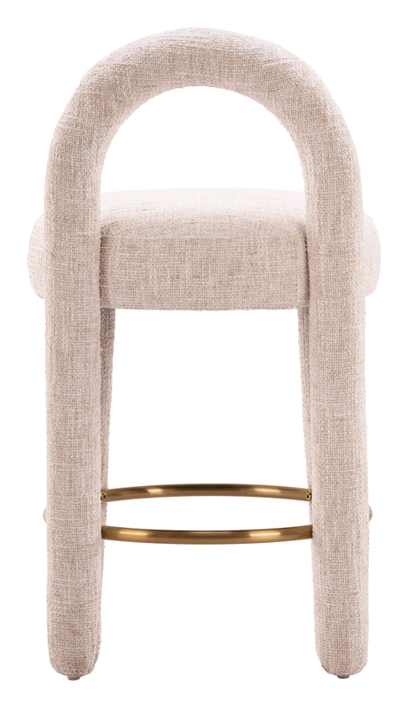 Curco Beige Counter Stool (Set of 2) by Zuomod at Eve Furniture