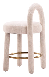Curco Beige Counter Stool (Set of 2) by Zuomod at Eve Furniture