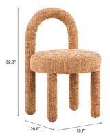 Curco Brown Dining Chair (Set of 2) by Zuomod at Eve Furniture