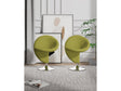 Curl Swivel Accent Chair in Green and Polished Chrome (set of 2) by Manhattan Comfort at Eve Furniture