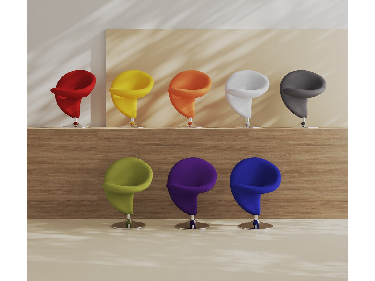 Curl Swivel Accent Chair in Multi Colors (Set of 8) by Manhattan Comfort at Eve Furniture
