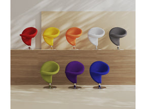 Curl Swivel Accent Chair in Multi Colors (Set of 8) by Manhattan Comfort at Eve Furniture