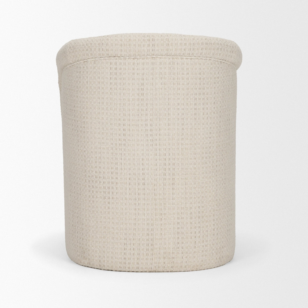 Curtis Cream Fabric Barrelback Half-Moon Base Dining Armchair by Mercana at Eve Furniture
