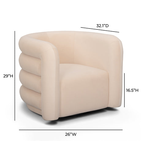Curves Performance Velvet Swivel Accent Chair by TOV Furniture at Eve Furniture