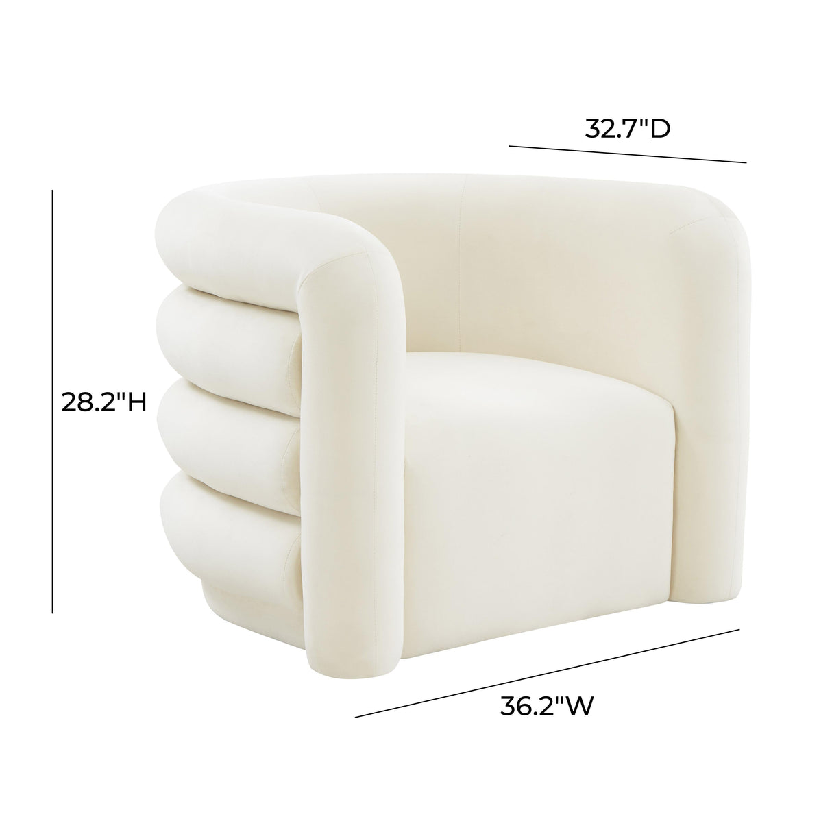 Curves Velvet Lounge Chair by TOV Furniture at Eve Furniture