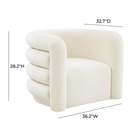 Curves Velvet Lounge Chair by TOV Furniture at Eve Furniture