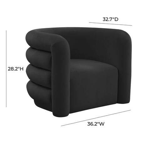 Curves Velvet Lounge Chair by TOV Furniture at Eve Furniture