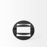 Cusco 6.0 L x 6.0 W x 6.0 H Black Iron Small Gunmetal Geometric Decorative Object by Mercana at Eve Furniture