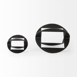 Cusco 6.0 L x 6.0 W x 6.0 H Black Iron Small Gunmetal Geometric Decorative Object by Mercana at Eve Furniture
