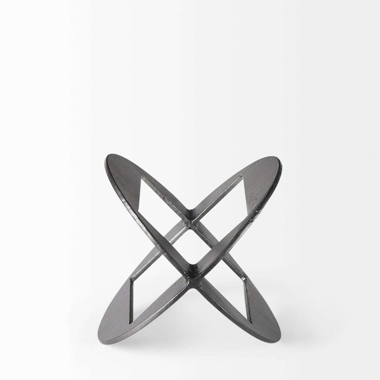 Cusco Black Iron Small Gunmetal Geometric Decorative Object by Mercana at Eve Furniture