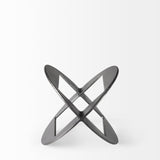 Cusco Black Iron Small Gunmetal Geometric Decorative Object by Mercana at Eve Furniture
