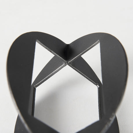 Cusco Black Iron Small Gunmetal Geometric Decorative Object by Mercana at Eve Furniture
