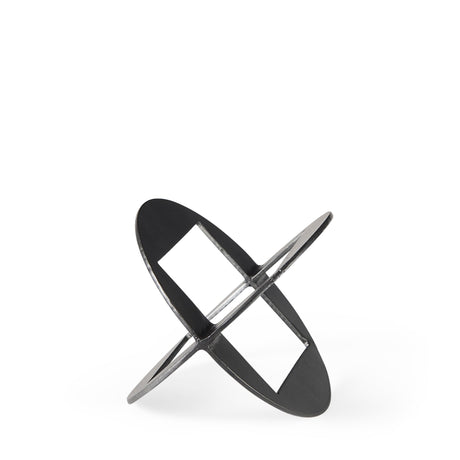 Cusco Black Iron Small Gunmetal Geometric Decorative Object by Mercana at Eve Furniture
