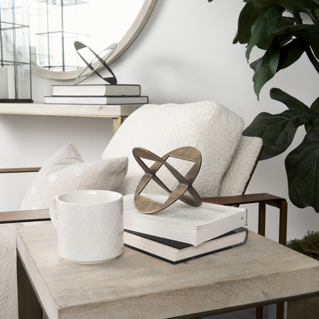 Cusco I (Small) Gold Geometric Decorative Object by Mercana at Eve Furniture