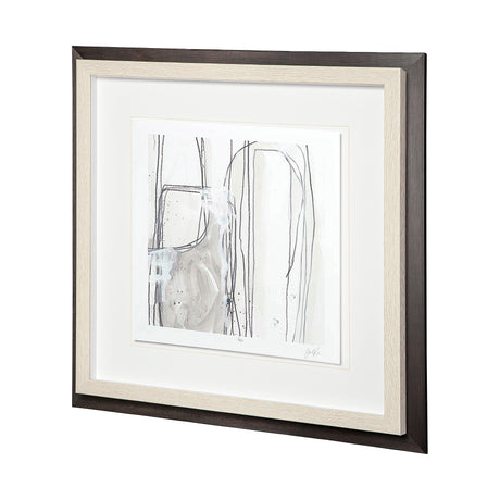 Custom Abstract Logic I by June Vess a Framed Art Print Matted under Glass by Mercana at Eve Furniture