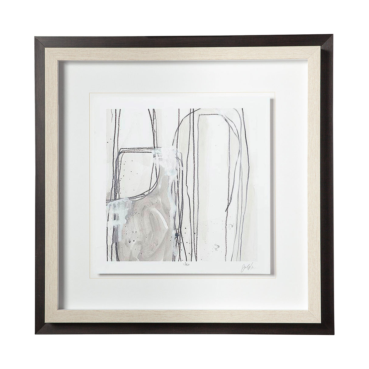 Custom Abstract Logic I by June Vess a Framed Art Print Matted under Glass by Mercana at Eve Furniture