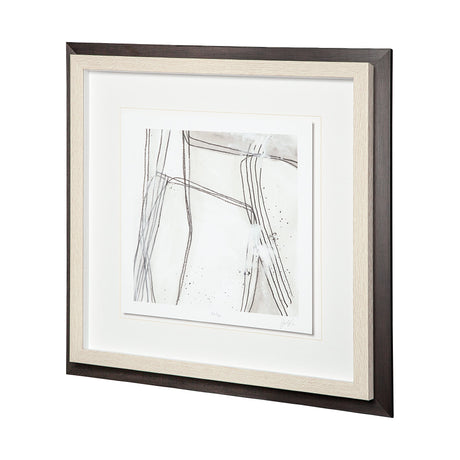 Custom Abstract Logic II by June Vess a Framed Art Print Matted under Glass by Mercana at Eve Furniture