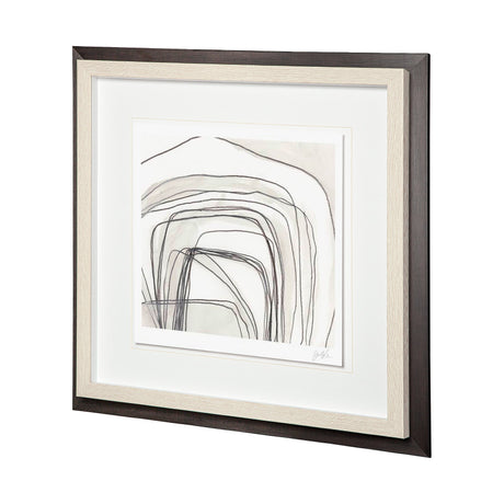 Custom Abstract Logic III by June Vess a Framed Art Print Matted under Glass by Mercana at Eve Furniture