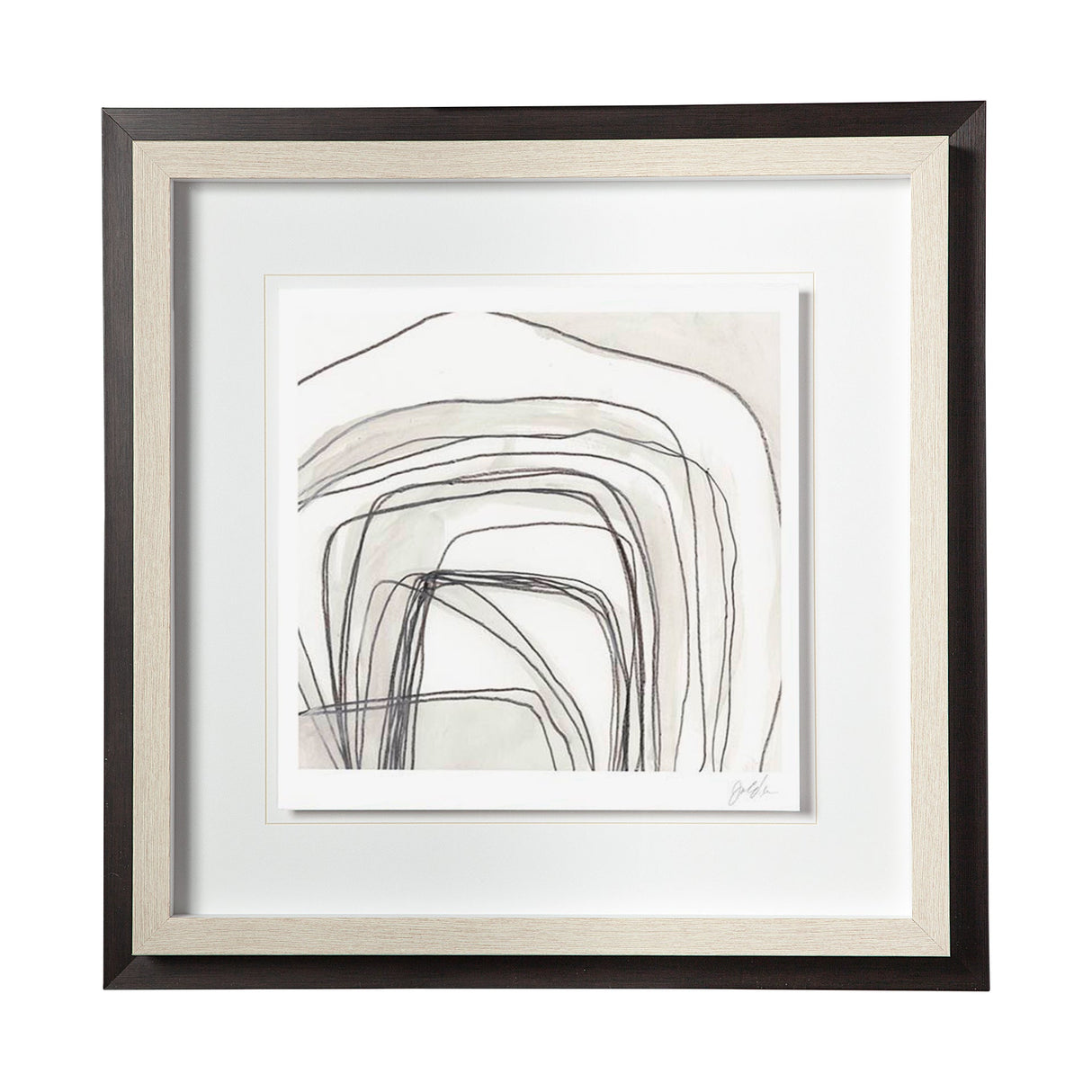Custom Abstract Logic III by June Vess a Framed Art Print Matted under Glass by Mercana at Eve Furniture
