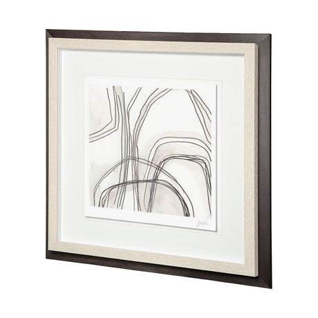 Custom Abstract Logic IV by June Vess a Framed Art Print Matted under Glass by Mercana at Eve Furniture