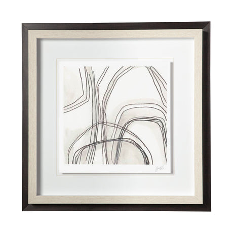 Custom Abstract Logic IV by June Vess a Framed Art Print Matted under Glass by Mercana at Eve Furniture
