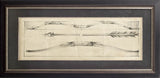 Custom Arrow Schematic II (MC) by Ethan Harper Hand Embellished Framed Art Print Matted under Glass by Mercana at Eve Furniture
