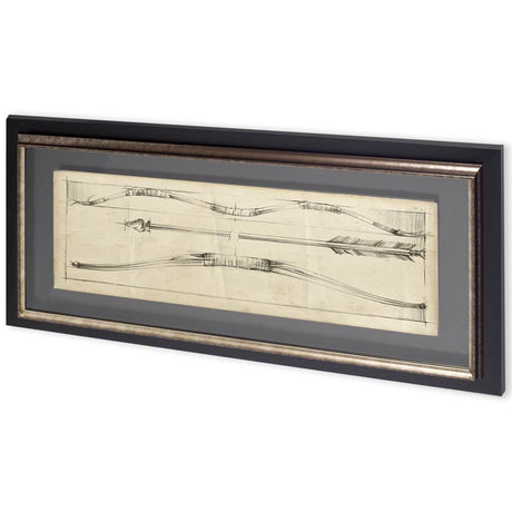 Custom Arrow Schematic II (MC) by Ethan Harper Hand Embellished Framed Art Print Matted under Glass by Mercana at Eve Furniture