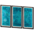 Custom Azure World Map (MC) by Vision Studio a Framed Art Print Matted under Glass by Mercana at Eve Furniture