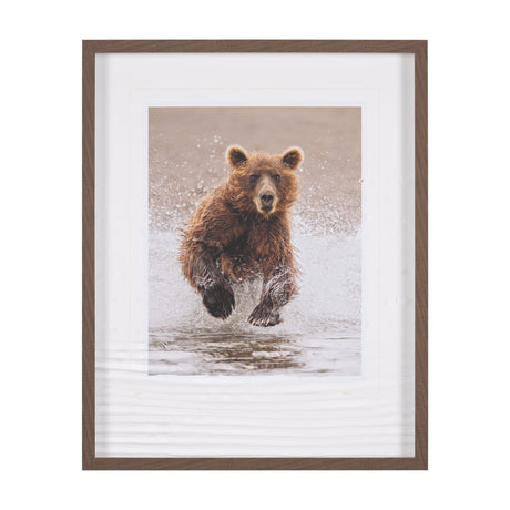 Custom Bears at Play II (MC) by PH Burchett Hand Embellished Framed Photo Art Print Matted under Gla by Mercana at Eve Furniture