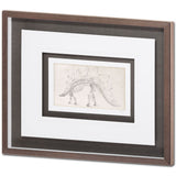 Custom Dinosaur Study III (MC) by Harper, Ethan a Framed Art Print Matted under Glass by Mercana at Eve Furniture
